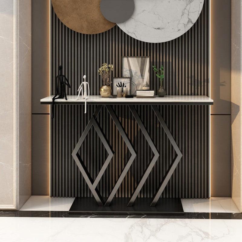 Chic Iron and Marble Console Table By Alhome - ALHOME