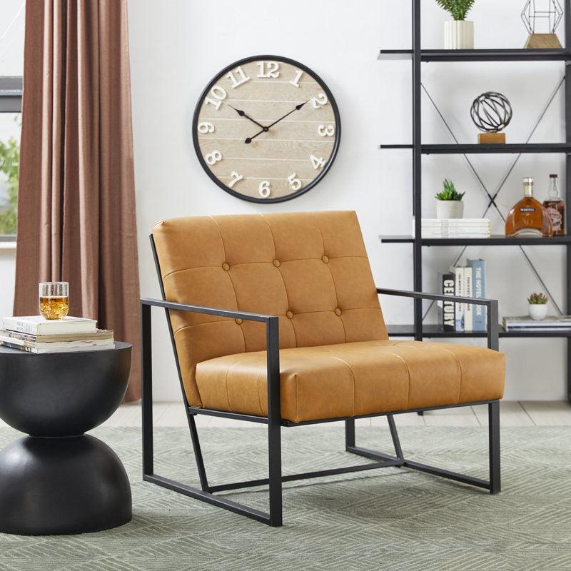 Comfortable Leather Chair - 100x85x85 cm - By Alhome - ALHOME