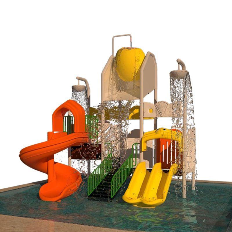 Water Playset: Two Mini Slides And A Roller Coaster Slide by Alhome - ALHOME