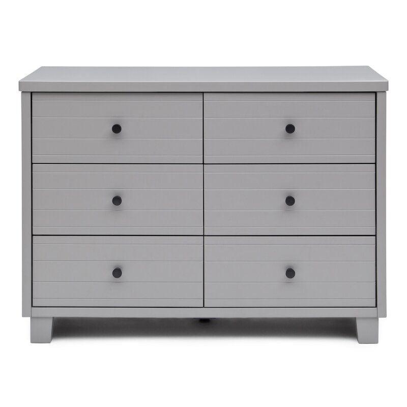 Kids Dresser: 119x49x85 Wood, Grey by Alhome - ALHOME