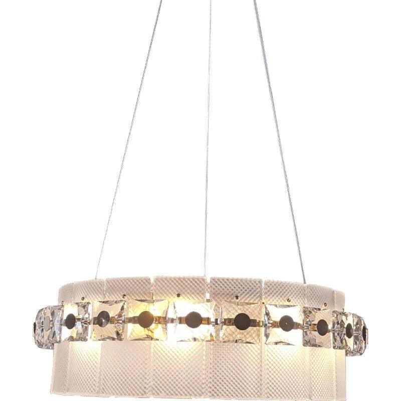 Modern Gold Chandelier - 8 Lights - 60 cm - Lamp Base Size E14 By Alhome - ALHOME