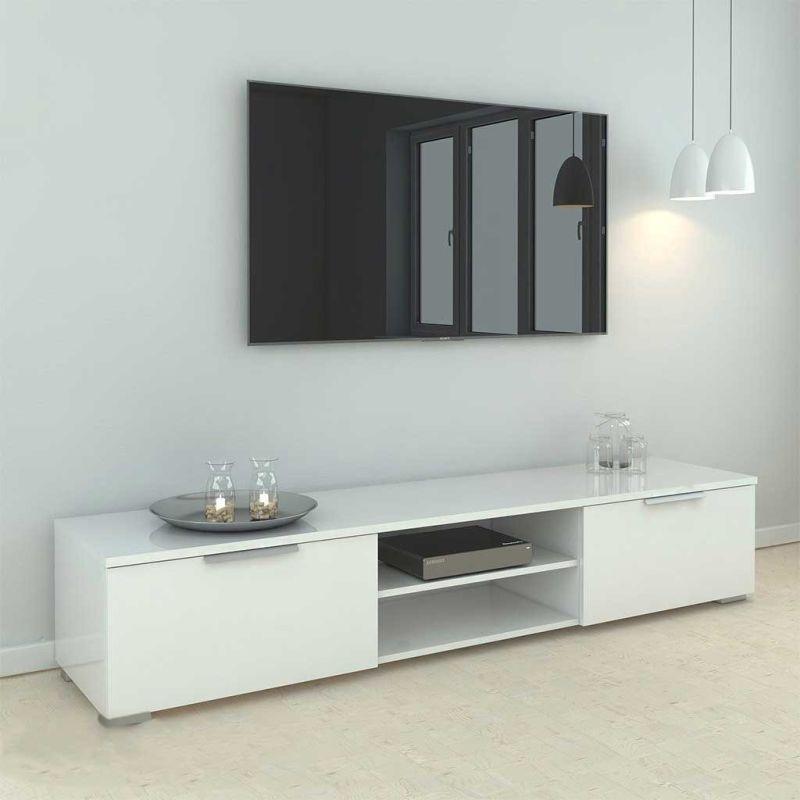 White TV Unit With Contemporary Elegance for Your Entertainment Space by Alhome - 110113198 - ALHOME