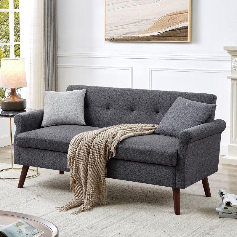 Modern Chic Linen 2 Seater Sofa - 200x85x85 cm - By Alhome - ALHOME