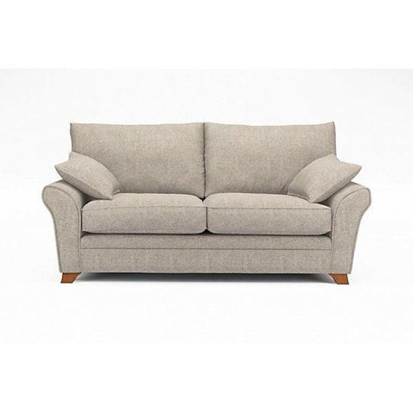 Neutral Beige Linen 2-Seater Sofa Swedish Wood By Alhome - ALHOME