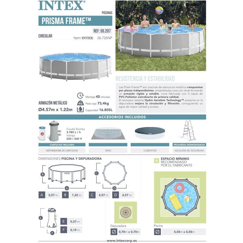 Intex Prism Frame Round Pool Set with filter pump - .com - Your Destination for Baby & Mother Needs in Saudi Arabia