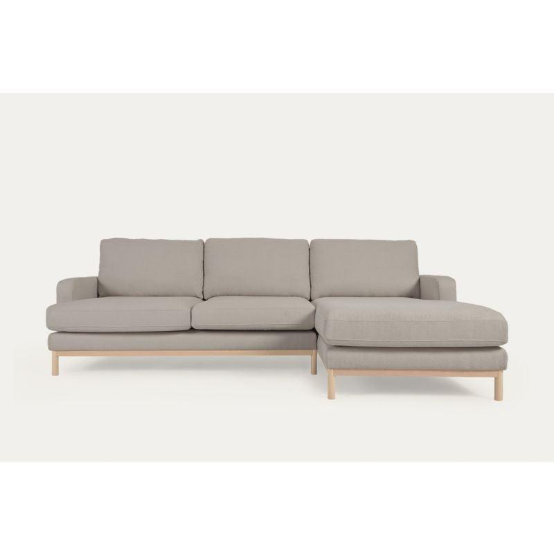 Ashen Swedish Wood L-Shape Sofa - Size: 270x160x85x85, Material: Linen By Alhome - ALHOME