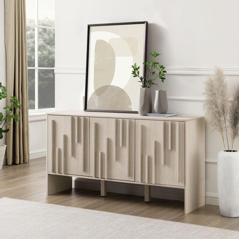 Sleek Wood Buffet Table By Alhome - ALHOME