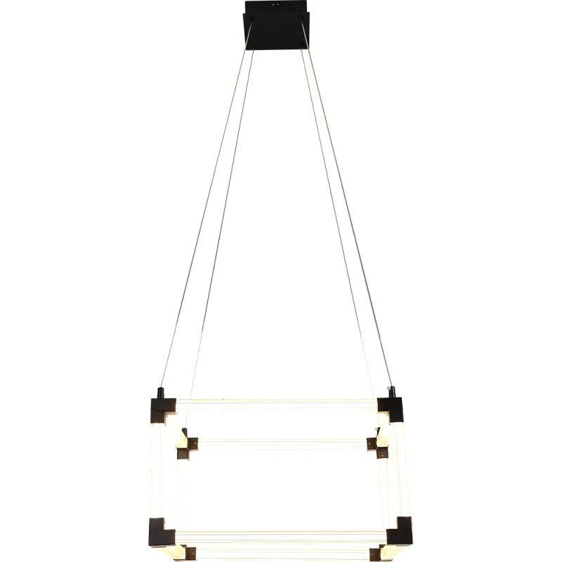 Modern Black Hanger With Yellow Lighting By Alhome -HA/C5346/BK+WW - ALHOME