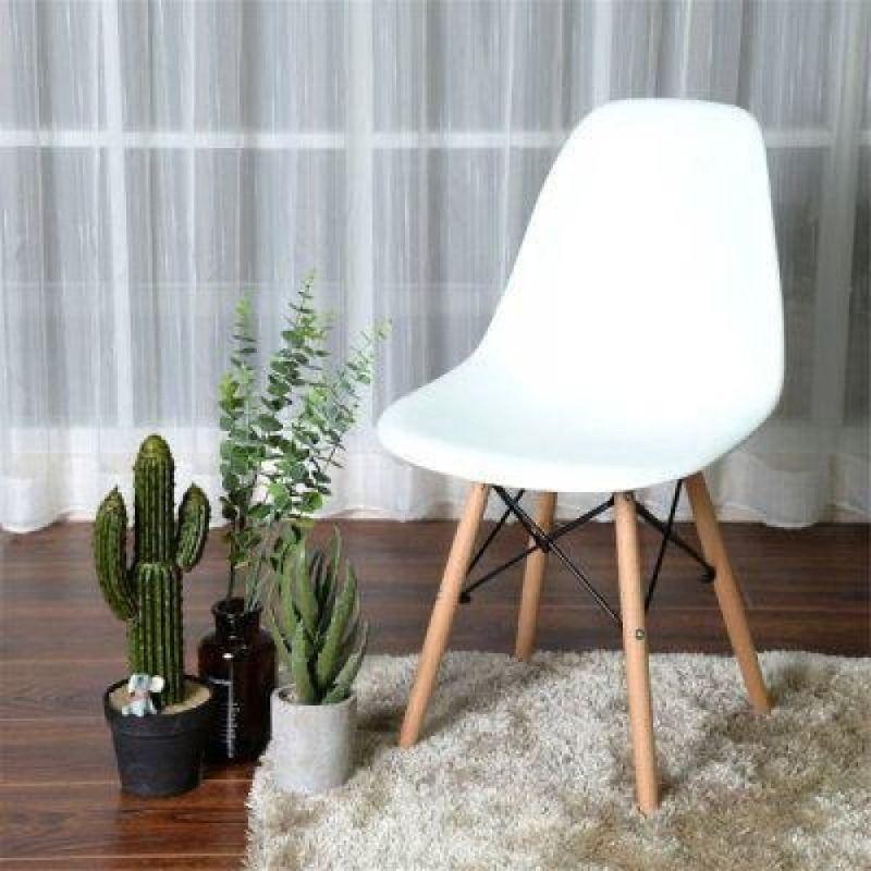 Modern Chair Wood & Plastic - White By Alhome - ALHOME