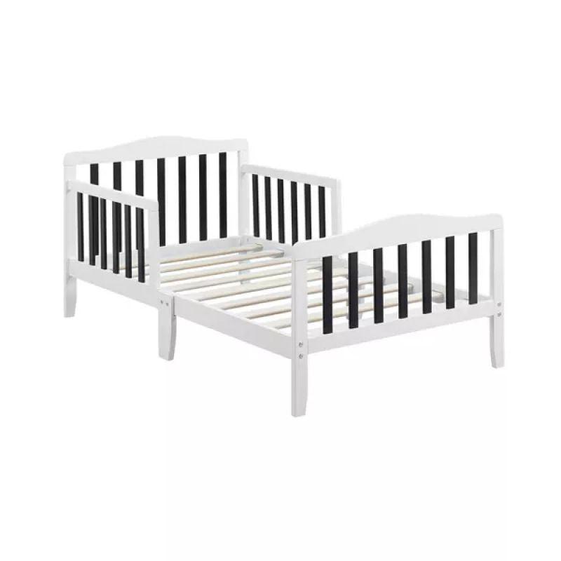 Kids' White Wooden Bed: Simple, Sturdy, 120x200x140 cm by Alhome - ALHOME