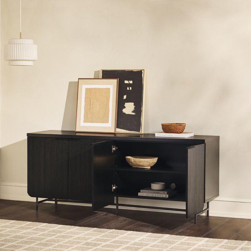 Modern Black Wood Buffet By Alhome - ALHOME