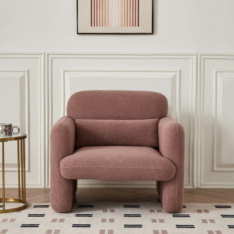 Modern Bouclé Chair - 90x85x85 cm - By Alhome - ALHOME