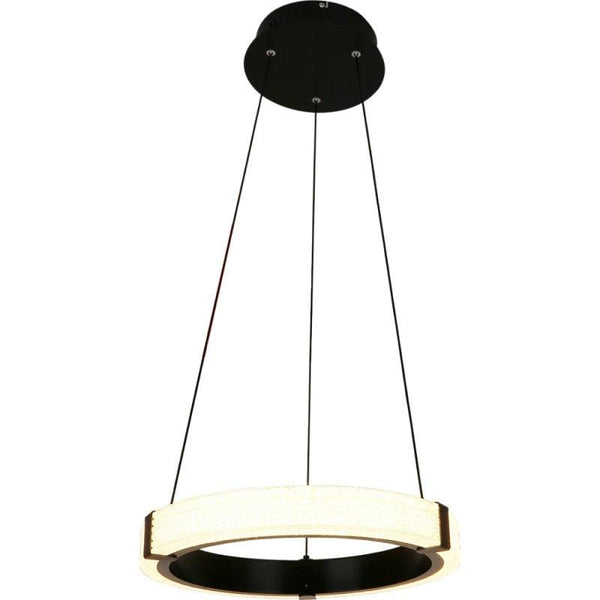 Modern Black Ring Chandelier With 3 Lights - 48 W By Alhome - ALHOME