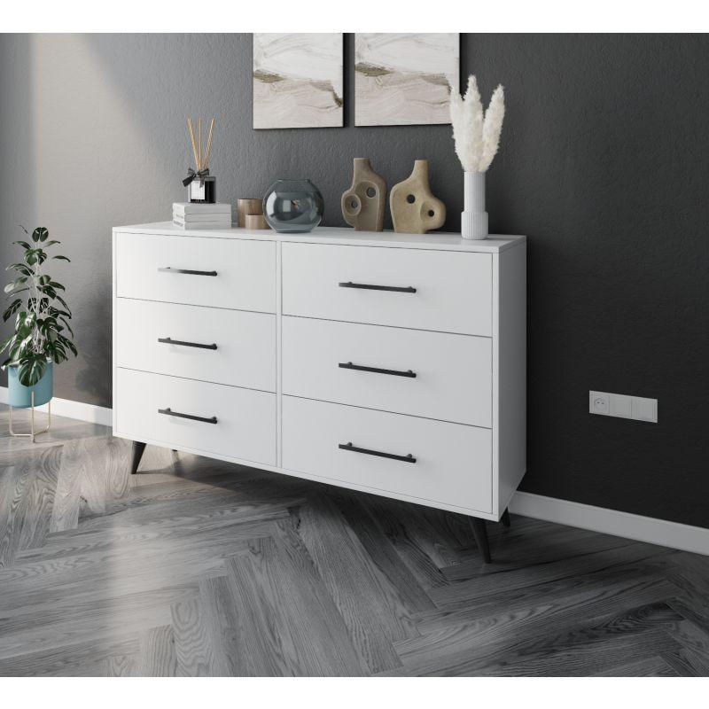 White Console Unit with Drawers By Alhome - ALHOME