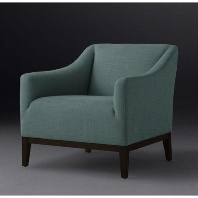 Tiffany Blue Linen Chair with Swedish Wood Frame By Alhome - ALHOME