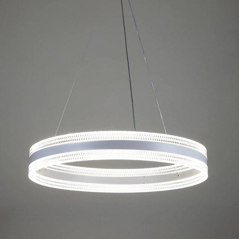 Modern White Chandelier For Multi-Colored Ceiling Lighting (Solar + Yellow + White) - Diameter 60 Cm By Alhome - ALHOME