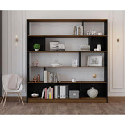 Brown and Black Shelving Unit By Alhome - ALHOME