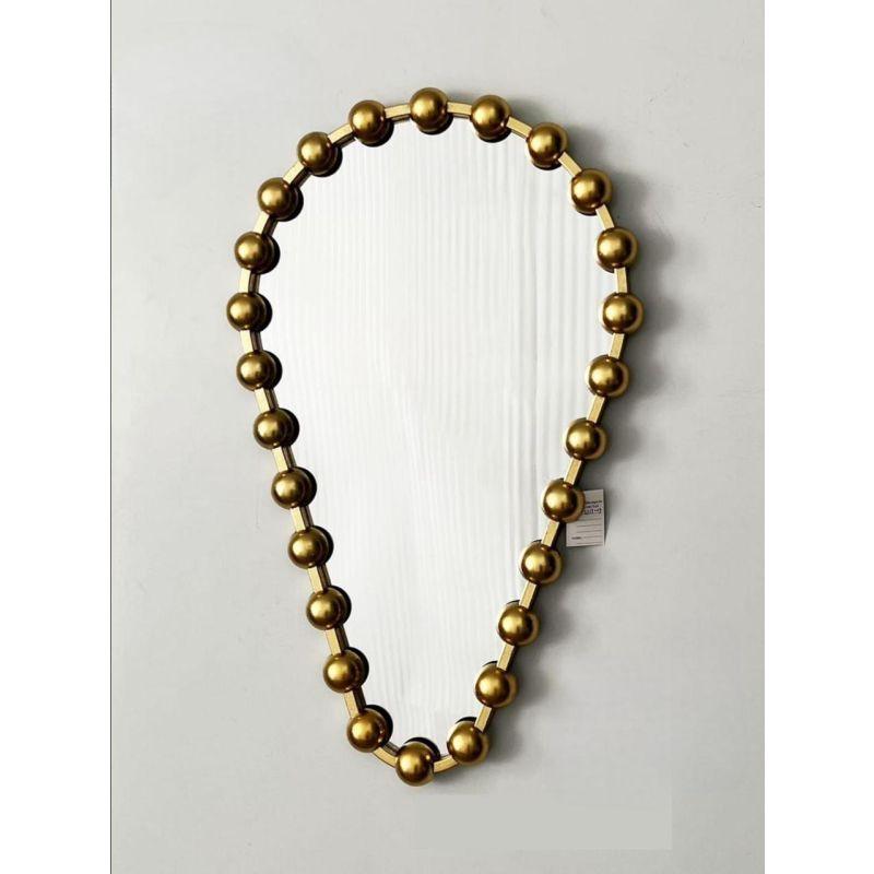 Classic wall mirror with side decor with iron frame - gold - 49x80x3 cm - By Family Ship - ALHOME