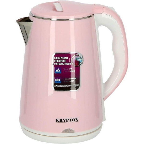 Krypton Double Layer Electric Kettle - Stainless Steel - 1500 W - 1.8 L - Pink - knk6062 - .com - Your Destination for Baby & Mother Needs in Saudi Arabia