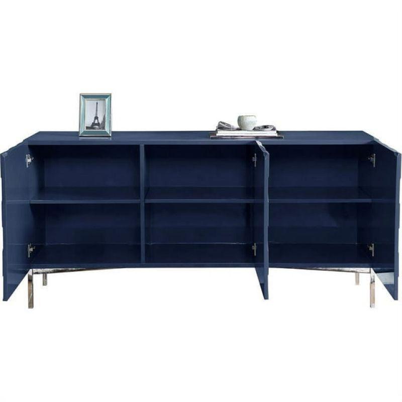 Urban Industrial Buffet Table with Iron Base and Wood Top By Alhome - ALHOME