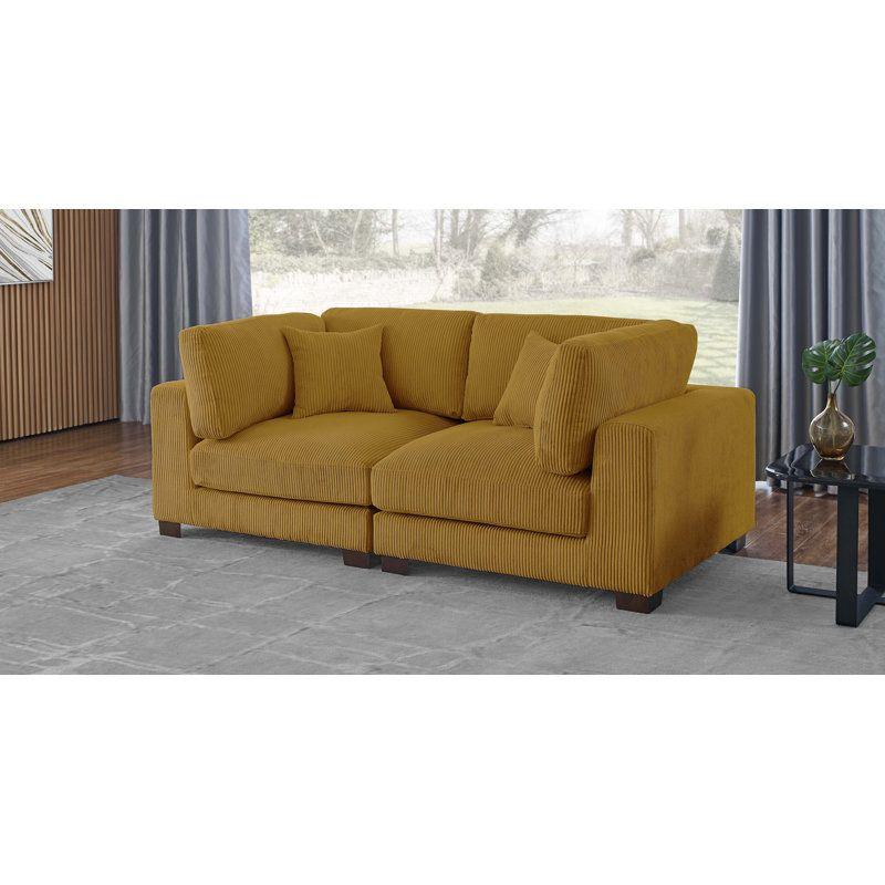 Modern Elegant Velvet 2 Seater Sofa - 200x85x85 cm - By Alhome - ALHOME