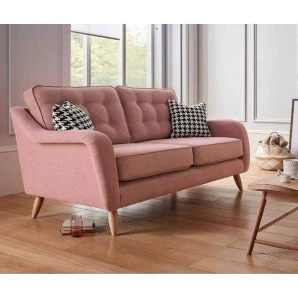 Chic Comfort in Pink: 2-Seater Linen Sofa By Alhome - ALHOME