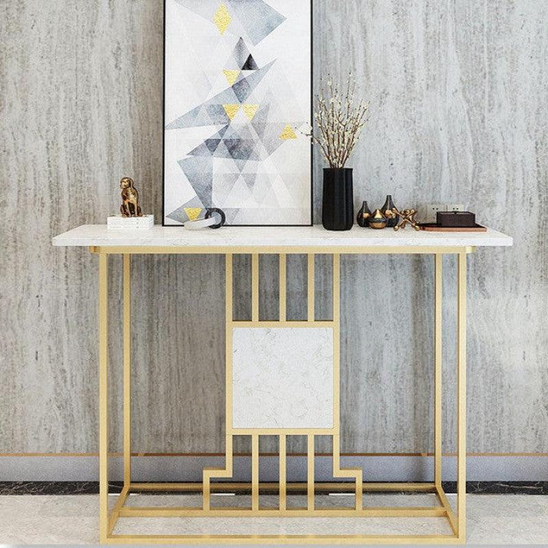 Contemporary Iron and Marble Console Table By Alhome - 110110447 - ALHOME