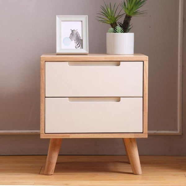 Fiery Painted Miline Nightstand with Wooden Legs By Alhome - ALHOME