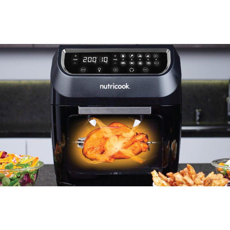 Nutricook Air Fryer Oven with Grill 1800W 8 Programs 12 Liters - Black - ALHOME