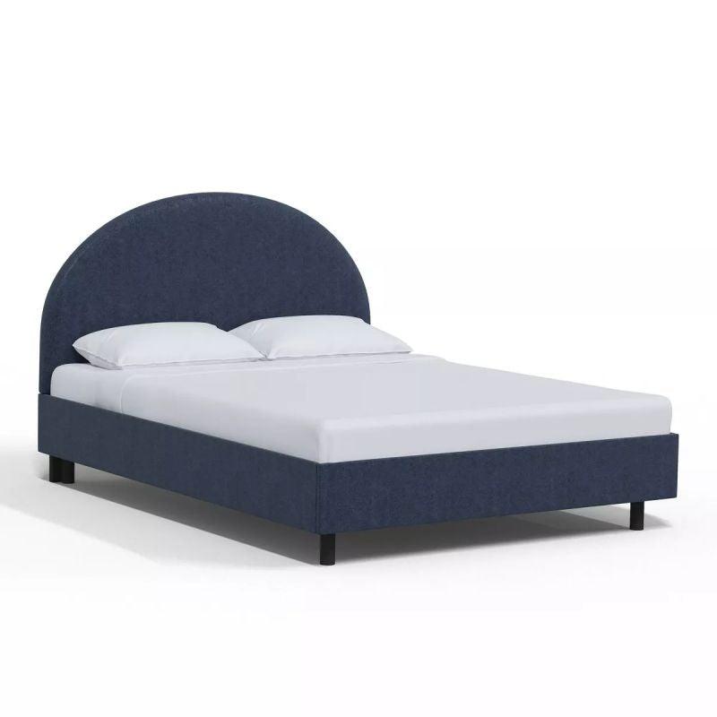 Royal Collection: Swedish Wood Queen Bed - Elegance Blue Opulence (180x200x140) by Alhome - ALHOME