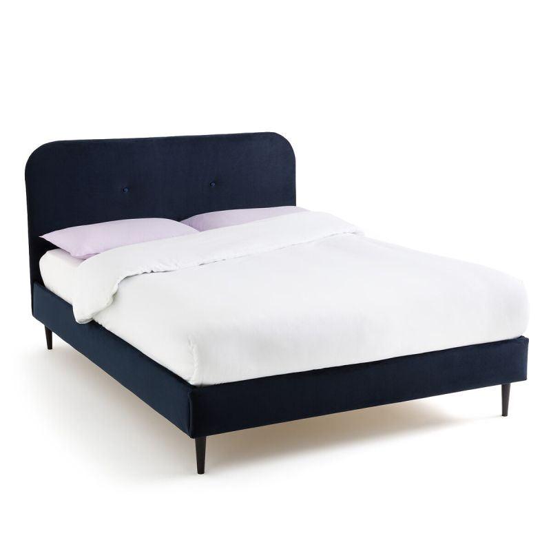 Navy Velvet Nook Single Bed By Alhome - 110112572 - ALHOME