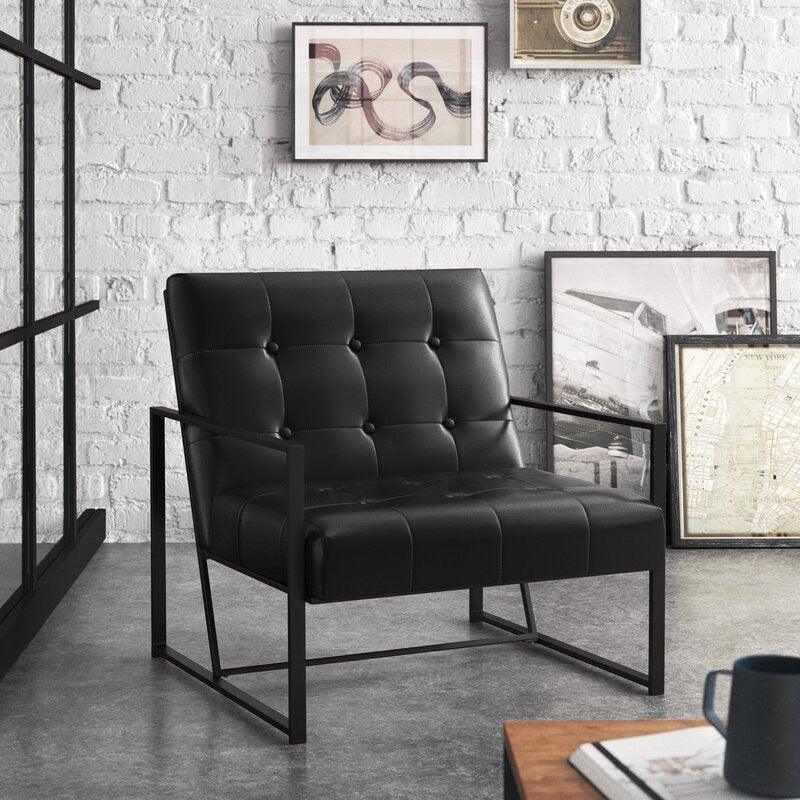 Comfortable Leather Chair - 100x85x85 cm - By Alhome - ALHOME