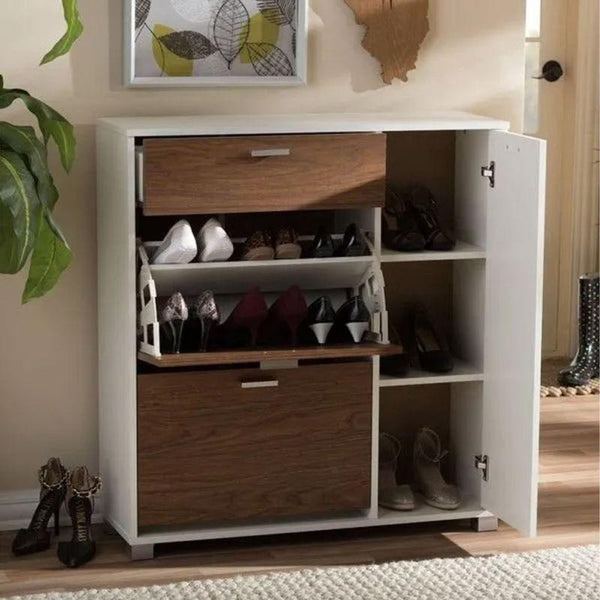 White Shoe Rack For A Sleek Organization for Your Entryway By Alhome - ALHOME