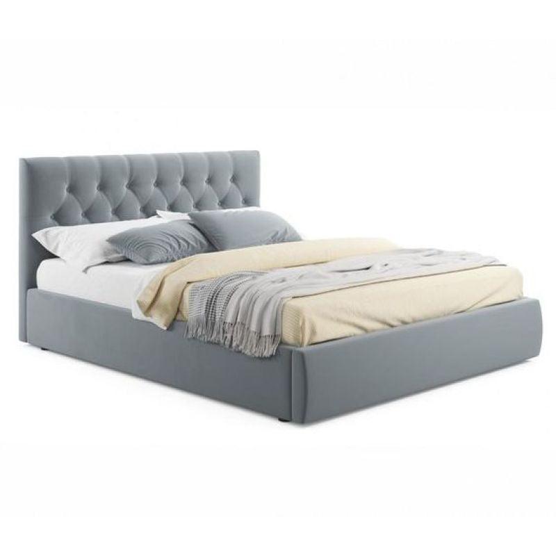 Ethereal Grey Velvet Super King Bed By Alhome - ALHOME