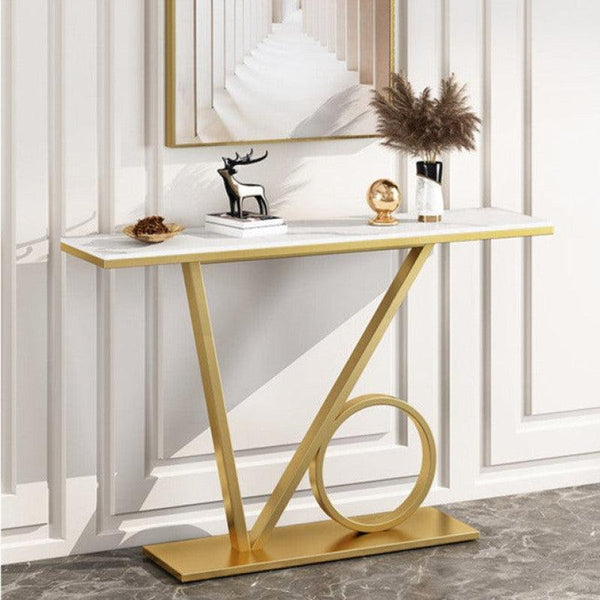 Contemporary Iron and Marble Console Table By Alhome - 110110452 - ALHOME