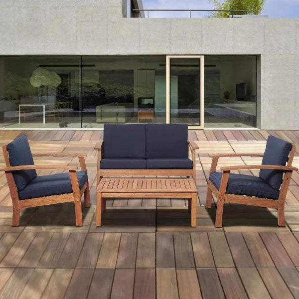 Wildwood 4-Piece Navy Outdoor Seating Set By Alhome - Zrafh.com - Your Destination for Baby & Mother Needs in Saudi Arabia