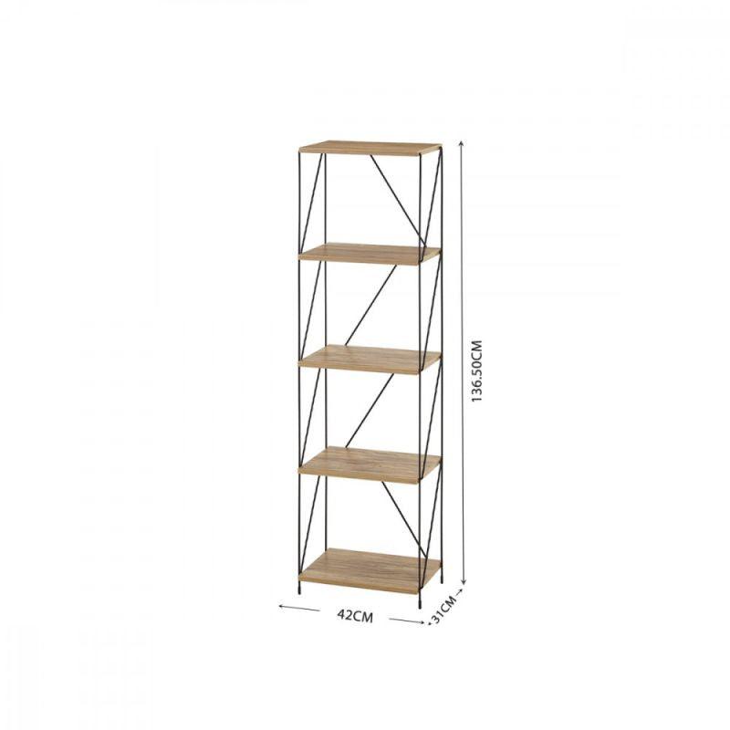 Multi-Use Malaysian Wood Shelving Unit - 5 Layers - By Baity - ALHOME