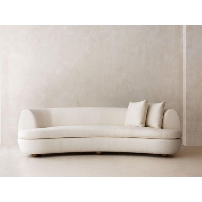 Luxurious Beige Velvet 3-Seater Sofa Swedish Wood By Alhome - 110110917 - ALHOME