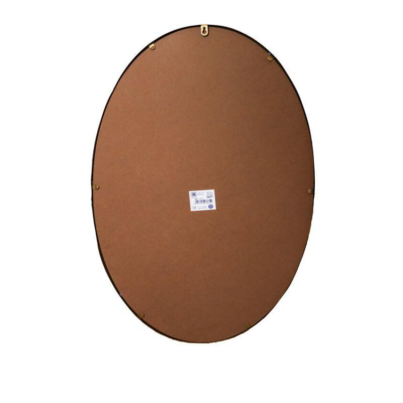 Round Wall Mirror with Side Decoration and Iron Frame - Gold - 53x87x2.5 cm - By Family Ship - ALHOME