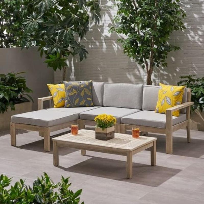 Skyline 2-Piece Gray Outdoor Seating Set By Alhome - Zrafh.com - Your Destination for Baby & Mother Needs in Saudi Arabia