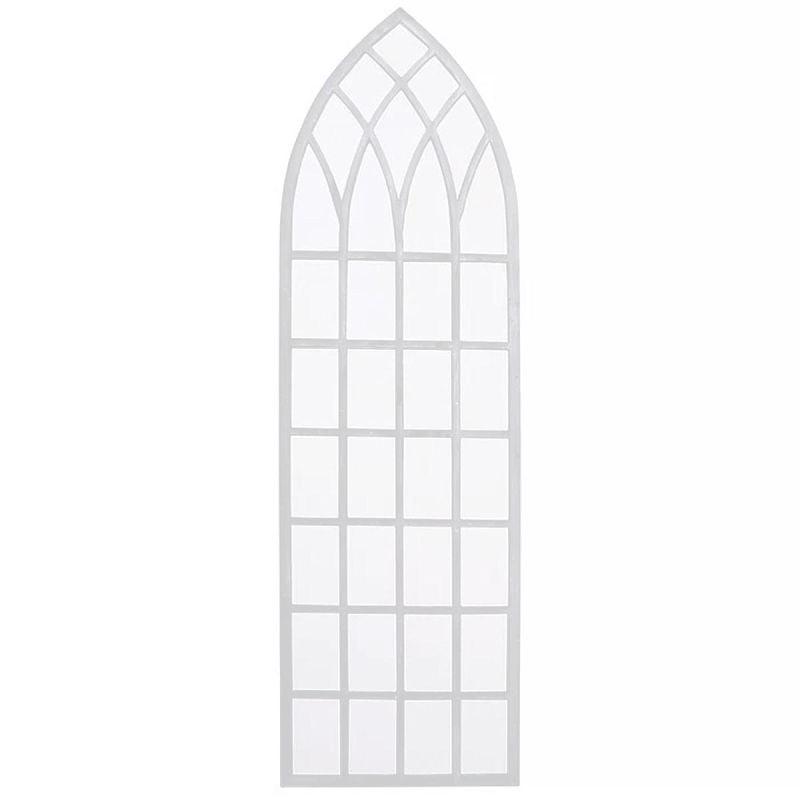 Contemporary Window Wall Mirror - White - 40.3x139x2.5 cm - By Family Ship - ALHOME