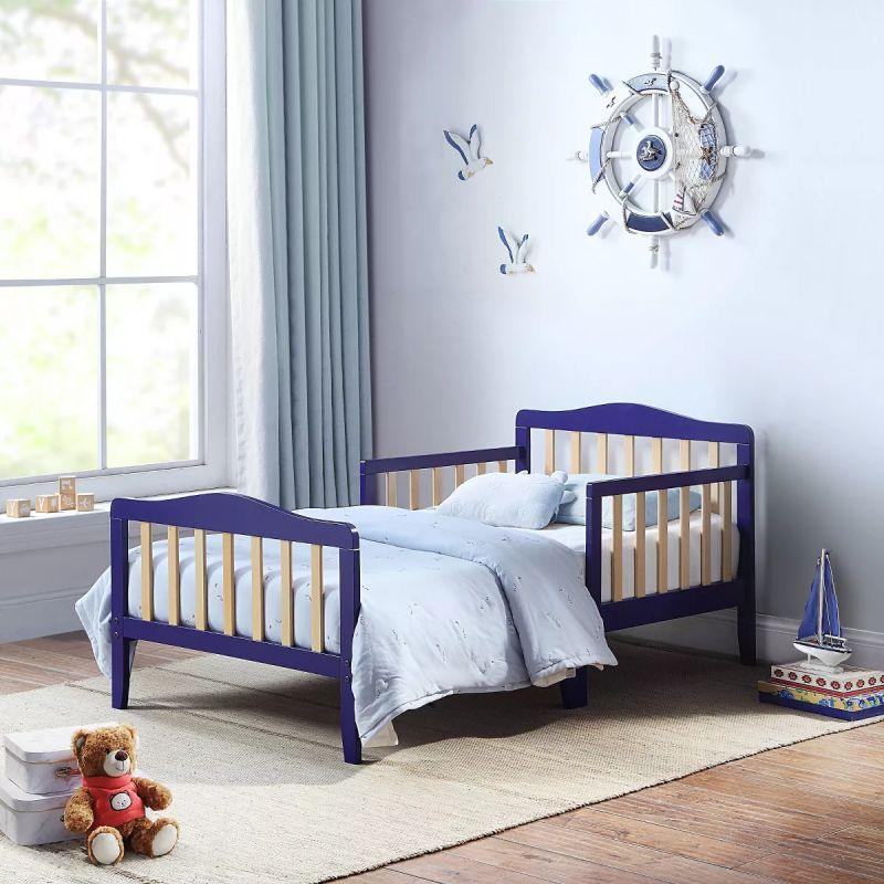 Kids' Blue Wooden Bed: Playful, 120x200x140 cm by Alhome - ALHOME