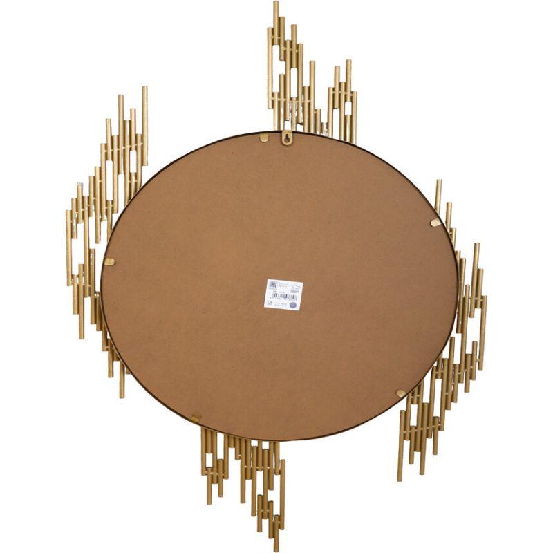 Modern circular wall mirror with iron frame - gold - 72x109x2.5 cm - By Family Ship - ALHOME