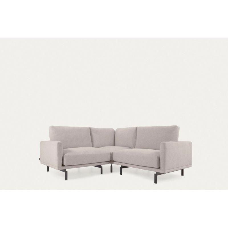 Beige Swedish Wood L-Shape Sofa - Size: 270x160x85x85, Material: Linen By Alhome - 110112216 - ALHOME