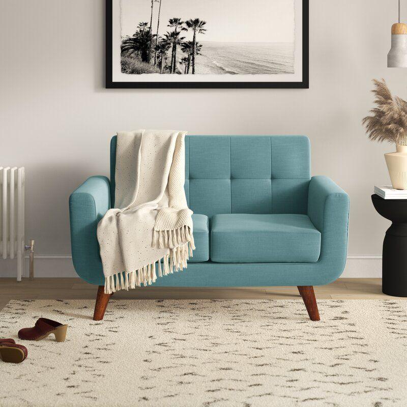 Modern Sleek Linen 2 Seater Sofa - 180x85x85 cm - By Alhome - ALHOME