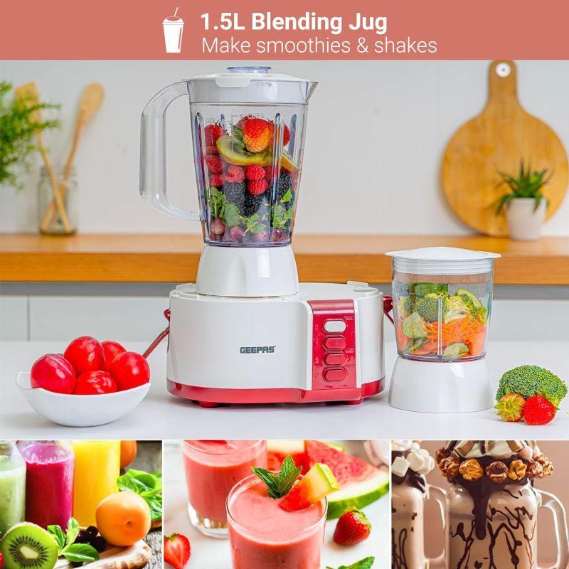 Geepas 4-In-1 Food Processor 600W - GSB9890 - .com - Your Destination for Baby & Mother Needs in Saudi Arabia