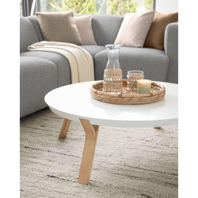 White Engineered Wood Center Table - Size: 90x45 By Alhome - 110112139 - ALHOME