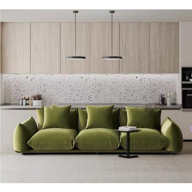 Velvet 3-Seater Sofa in Lush Green By Alhome - 110111502 - ALHOME