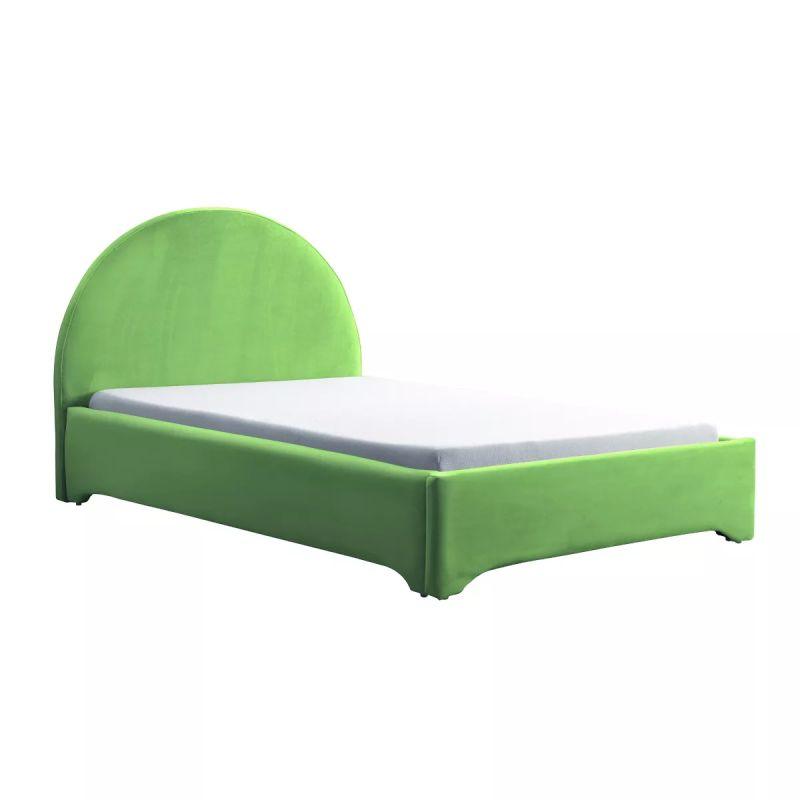 Kids' Green Fabric Upholstered MDF Bed: Vibrant Modernity, 120x200x140 cm by Alhome - ALHOME