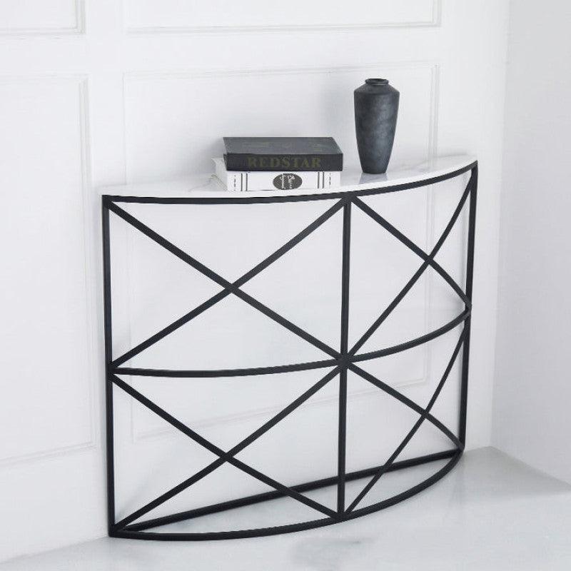 Timeless Iron and Marble Console Table By Alhome - ALHOME